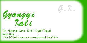 gyongyi kali business card